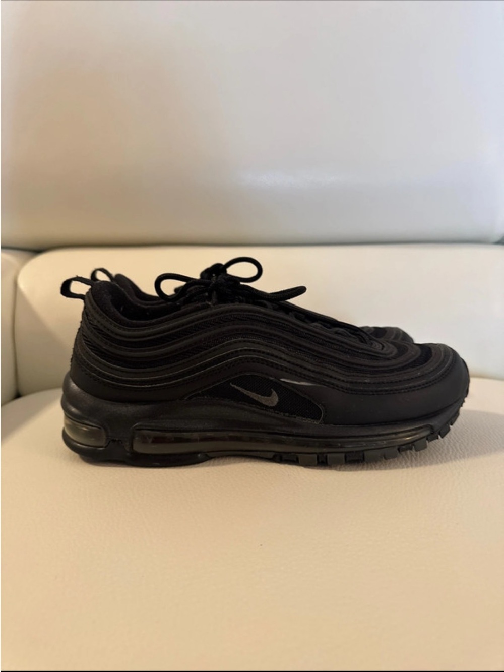 NIKE BLACK AIR MAX 97 LOW TOP SNEAKERS